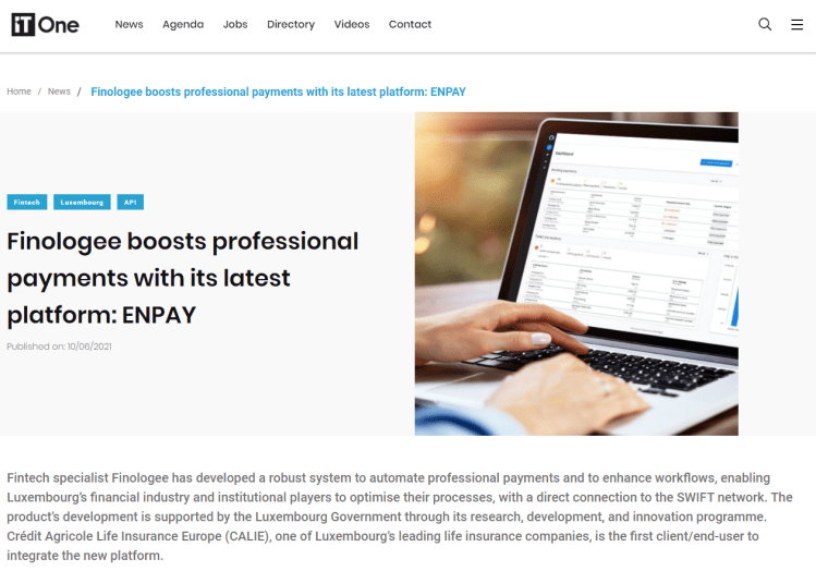 Enpay In The Press Finologee